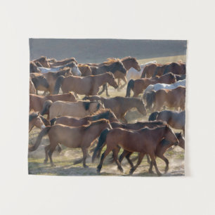 Tenture Chevaux dans le ranch, Mongolie intérieure, Chine