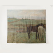Tenture Chevaux dans une prairie, Peinture à l'huile, Edga (Devant (Horizontal))