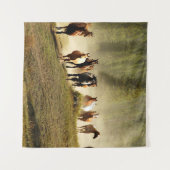 Tenture Chevaux de course dans le ranch du Montana (Devant (Horizontal))