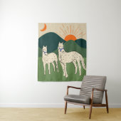 Tenture Chevaux des Highlands (En situation)