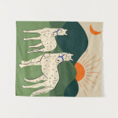 Tenture Chevaux des Highlands (Devant (Horizontal))