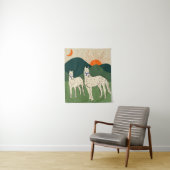 Tenture Chevaux des Highlands (En situation)