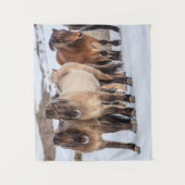 Tenture Chevaux islandais en hiver près de Hofn, Islande (Devant)