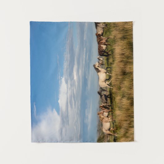 Tenture Chevaux sauvages dans le parc national Theodore Ro (Devant)