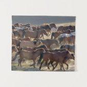 Tenture Chevaux sur le ranch, Mongolie Intérieure, Chine (Devant (Horizontal))