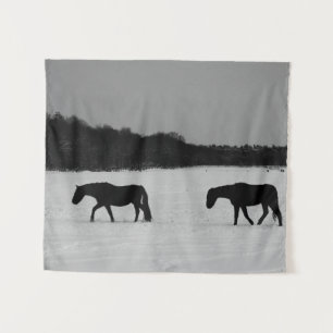 Tenture Chevaux sur neige wtcna