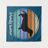 Tenture Cheveux courts Dachshund - Silhouette 1 (Devant (Horizontal))