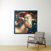 Tenture Chèvre de Noël 1 (En situation)