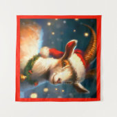 Tenture Chèvre de Noël 2 (Devant (Horizontal))