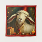 Tenture Chèvre de Noël 3 (Devant)