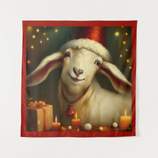 Tenture Chèvre de Noël 3 (Devant)