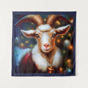 Tenture Chèvre de Noël 4