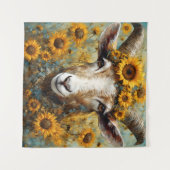 Tenture Chèvre de tournesol (Devant (Horizontal))