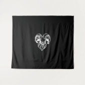 Tenture Chèvre satanique maléfique Baphomet sabbatique (Devant (Horizontal))