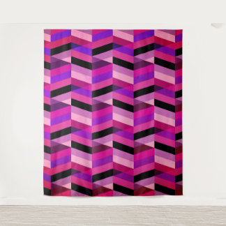 Tenture Chevron Abstrait/Herringbone | Purples et violets