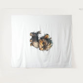 Tenture Chibi Yorkshire Terrier (Devant (Horizontal))