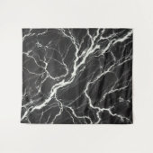 Tenture Chic Aspect Marbre Noir & Blanc Glamour (Devant (Horizontal))