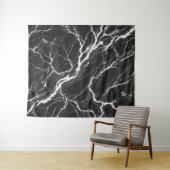 Tenture Chic Aspect Marbre Noir & Blanc Glamour (En situation (horizontale))