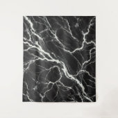 Tenture Chic Black & Marbre blanc Look Glamor (Devant)