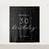 Tenture Chic Black Sparkle Parties scintillant Anniversair (Devant)