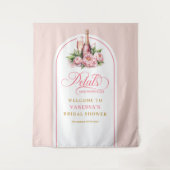 Tenture Chic blush and gold bridal shower custom banner (Devant)