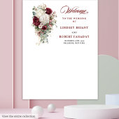 Tenture Chic Boho Bourgogne Mariage blanc fond d'écran