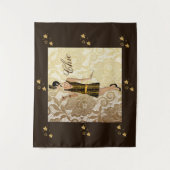 Tenture Chic Flapper Lady Gold Floral Lace & Brown (Devant)