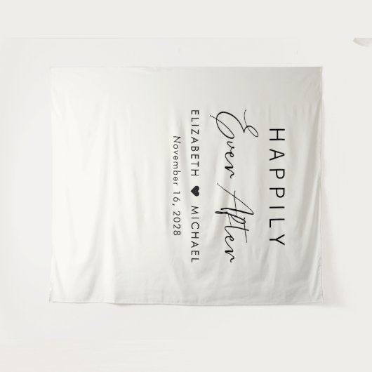 Tenture Chic Happy Jamais Après Cream Mariage (Devant (Horizontal))