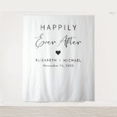 Tenture Chic Heureux Jamais Après Mariage (Devant)