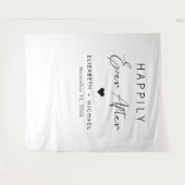 Tenture Chic Mariage Heureux Pour Toujours (Devant (Horizontal))