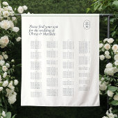 Tenture Chic Monogram Wedding Alphabet Seating Wedding