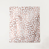 Tenture Chic Rose Gold Leopard Cheetah Poster de animal (Devant)