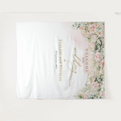 Tenture Chic rose pastel rose roses mariage fond (Devant (Horizontal))