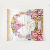 Tenture Chic Sweet 16 Tapestry Robe Rose Parties scintilla (Devant (Horizontal))