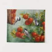 Tenture Chickadee Birds Apple Harvest (Devant (Horizontal))