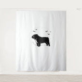 Tenture Chien à Chien - Halloween Moon Silhouette Ov (Devant)