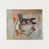 Tenture Chien à mâchoires intelligent (Devant (Horizontal))