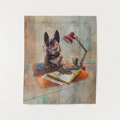 Tenture Chien à mâchoires intelligent (Devant)