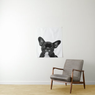 Tenture Chien adorable Visage de Bouledogue Français Noi