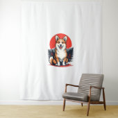 Tenture Chien Akita Inu (En situation)