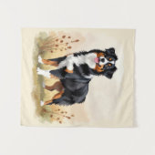 Tenture Chien Australien Berger Australien Tricolore Noir (Devant (Horizontal))