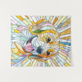 Tenture Chien beagle - Art Mosaïque coloré (Devant (Horizontal))