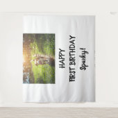 Tenture Chien chiot Fête d'anniversaire Photoboooooooooooo (Devant)