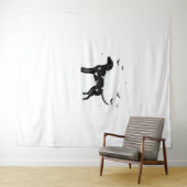 Tenture Chien dalmate - Halloween Lune Silhouette Classic (En situation (horizontale))