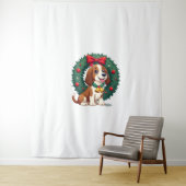 Tenture Chien de Basset Hound Jingle Bells (En situation)