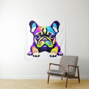 Tenture Chien de Carlin coloré Chien Chien Chien Chien Chi