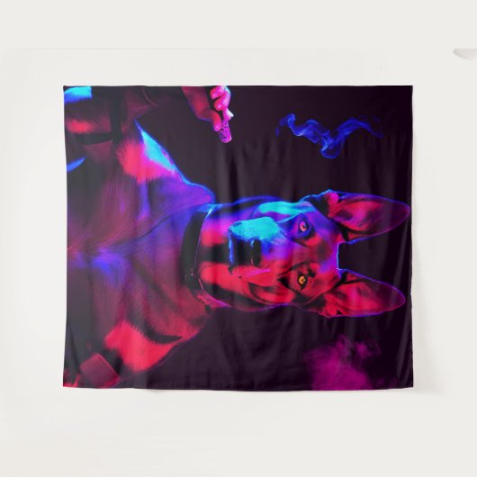 Tenture chien de gangster (Devant (Horizontal))