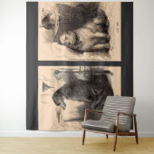 Tenture chien de haute vie, chien de basse vie (En situation)