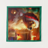 Tenture Chien de Noël 1 (Devant (Horizontal))