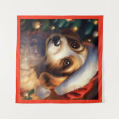 Tenture Chien de Noël 2 (Devant (Horizontal))